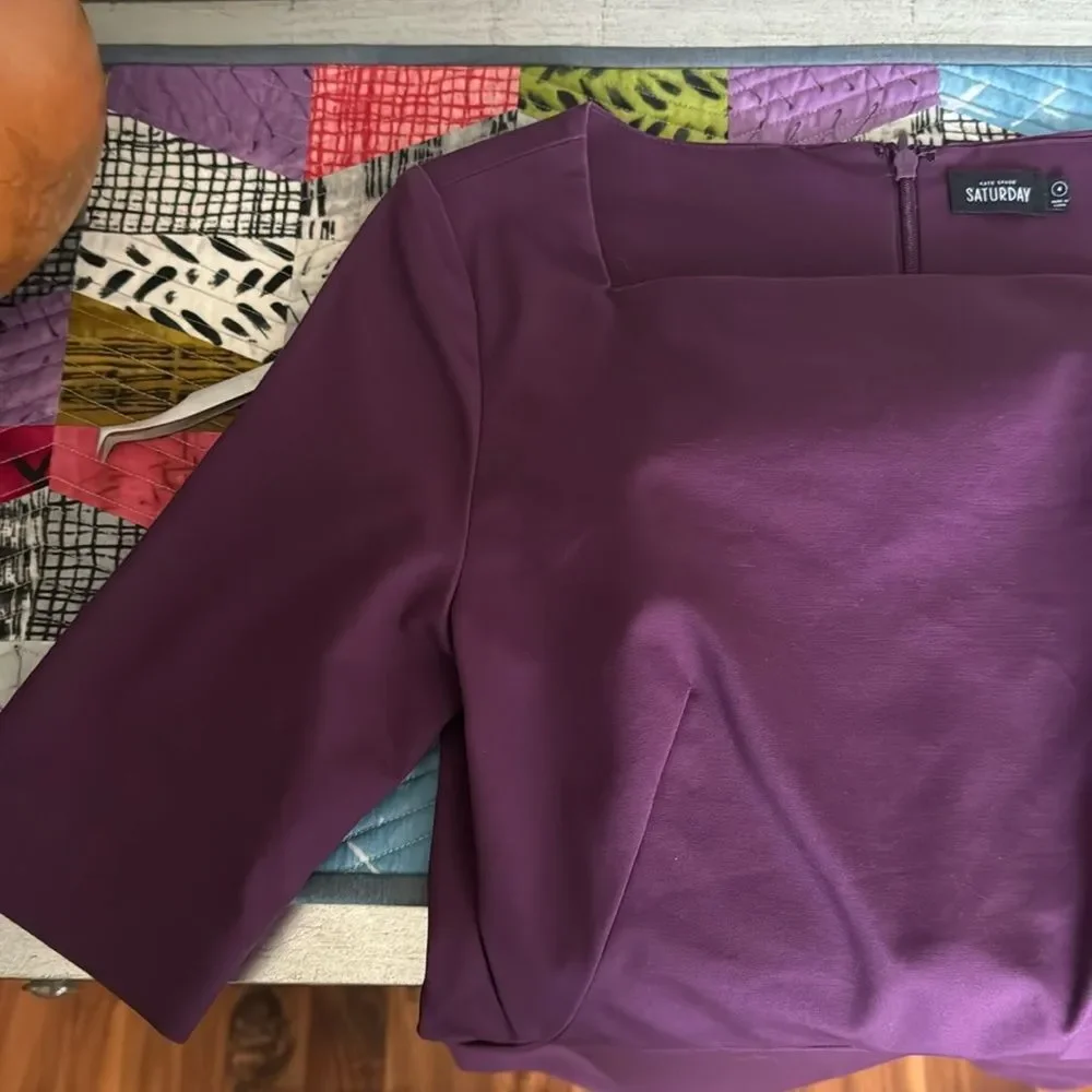Kate Spade Saturday Shift Midi Dress sz 4 Purple
